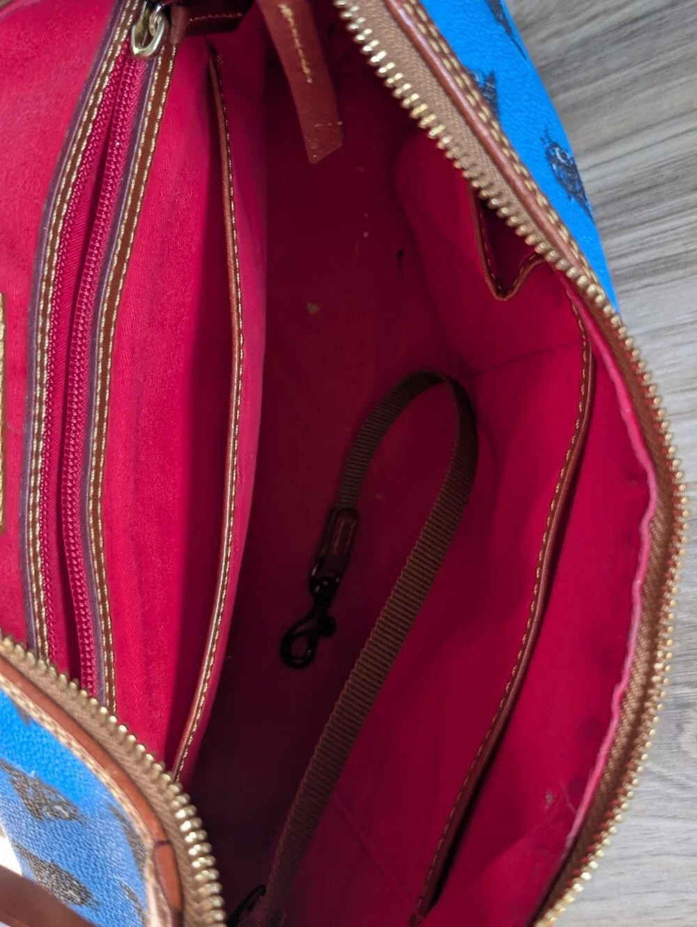 Dooney & Bourke Carolina Panthers Hobo Red Liner Purse Shoulder bag